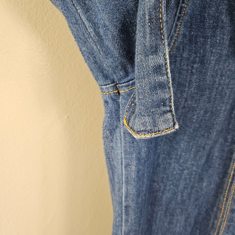 Pilcro Anthropologie Ultra High Rise Cropped Wide Leg Belted Jeans Sz 32 Blue - Picture 5 of 8